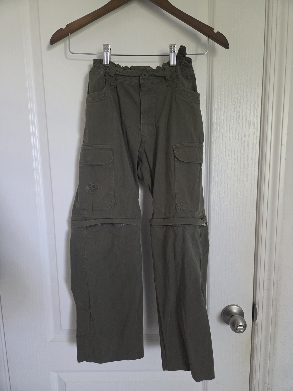 Boy Scouts of America Youth Switchback Pants Size 12 Olive Green Convertible